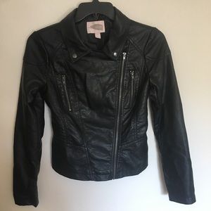 Faux Leather Biker Jacket Forever 21